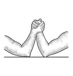 Arm Wrestler Hands Sketch