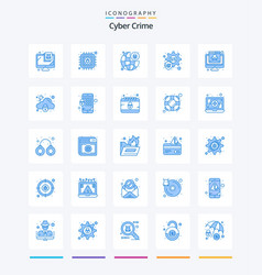 Creative Cyber Crime 25 Blue Icon Pack