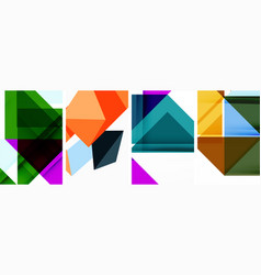 Triangle Poster Set For Wallpaper Business Card