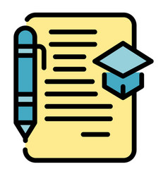 Writing Student Icon Flat