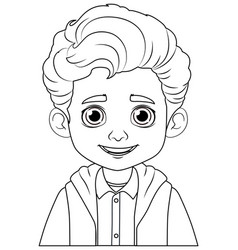 A Boy Outline For Colouring