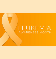 Orange Leukemia Cancer Awareness Month Background