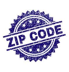 Scratched Textured Zip Code Stamp Seal