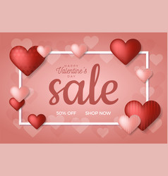 Valentines Day Sale Background With Balloons