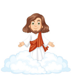 Jesus Christ Standing On Cloud