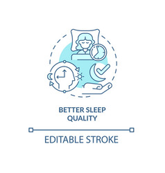 Better Sleep Quality Turquoise Concept Icon