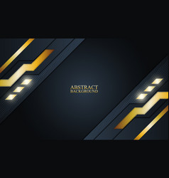 Abstract Dark Navy And Golden Technology