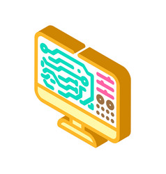 Printed Circuit Design Electronics Isometric Icon