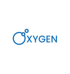 Simple oxygen logo design Royalty Free Vector Image