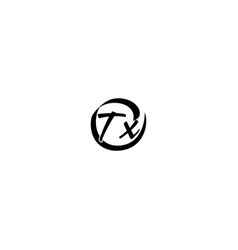 Tx Brush Style Logo Initial Concept With High