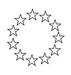 Circle shaped stars Royalty Free Vector Image - VectorStock