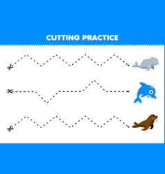 Education Game For Children Cutting Practice