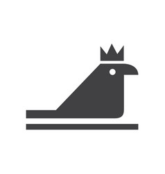 Minimalist Bird Crown Logo Design