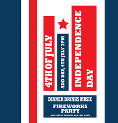 4th Of July Party Poster Flyer Design