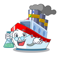 Professor Aerial In Cartoon Cargo Ship View