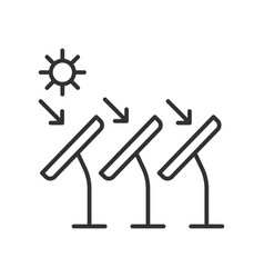 Sun To Solar Panel Icon In Line Design Sun