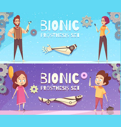 Bionic Prosthesis Banners Set