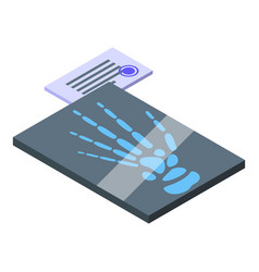 Hand Xray Image Icon Isometric Body