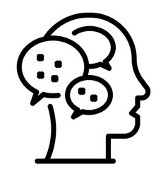 Human Resources Mind Chat Icon Outline Style