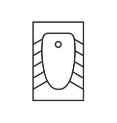 Squat Toilet Line Icon Top View