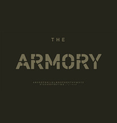 Military Stencil Alphabet Armory Letter Set