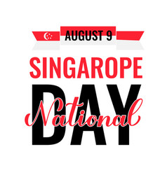 Singapore National Day Typography Poster