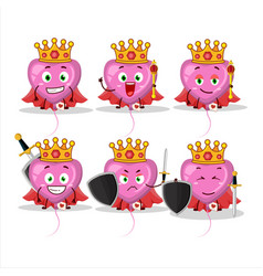 A Charismatic King Pink Love Balloon Cartoon