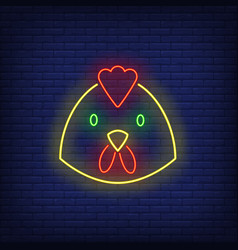 Hen Face Neon Sign