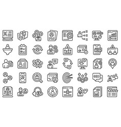 Know Your Client Icons Set Outline Card