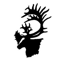 Reindeer Head Silhouette