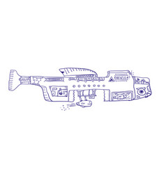 Steampunk Humorous Mechanical Fish Sketch