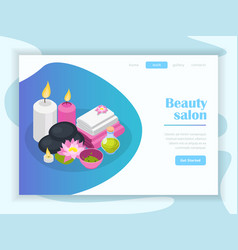 Beauty Salon Isometric Landing Page