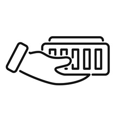 Hand Holding Credit Card Icon