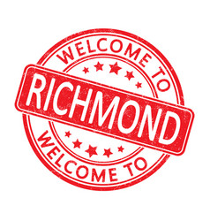 Welcome To Richmond Impression Of A Round Stamp