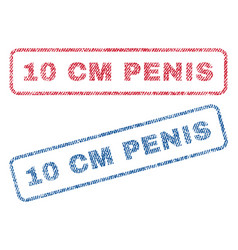 10 Cm Penis Textile Stamps