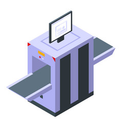 Computer Xray Scan Icon Isometric Body