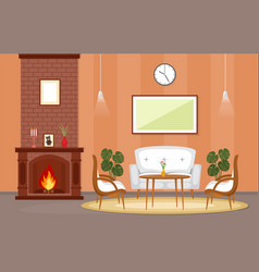 Fireplace Living Room Family House Interior