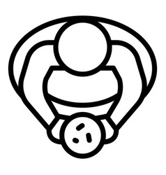 Man Overweight Top View Icon Outline Style