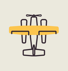 Small Amphibian Seaplane Plane Icon Graph