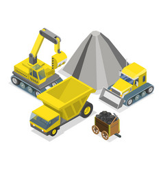 3d Isometric Flat Of Mining