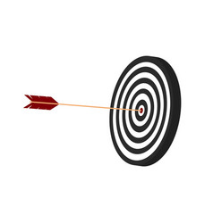 Arrow Hit Exactly On Target Achieving Success