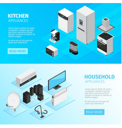 Household Appliances Horizontal Banners