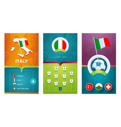 Italy Team European 2020 Football Vertical Banner