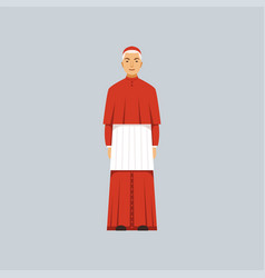 Catholic Cardinal In Red Robe Representative