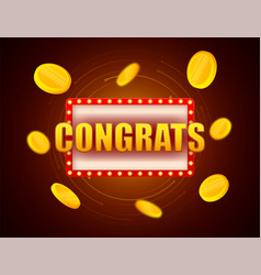 Congrats Retro Congratulation Banner Lightbox