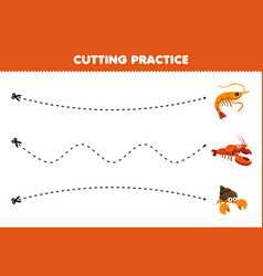 Education Game For Children Cutting Practice