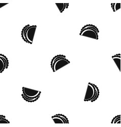 Empanadas De Pollo Pattern Seamless Black