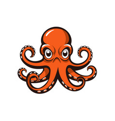 Orange Octopus Logo Of A Stylized Octopus