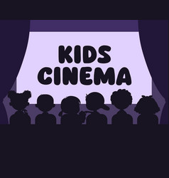 Children Cinema Movie Theater Kid Silhouettes