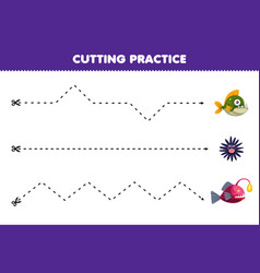 Education Game For Children Cutting Practice